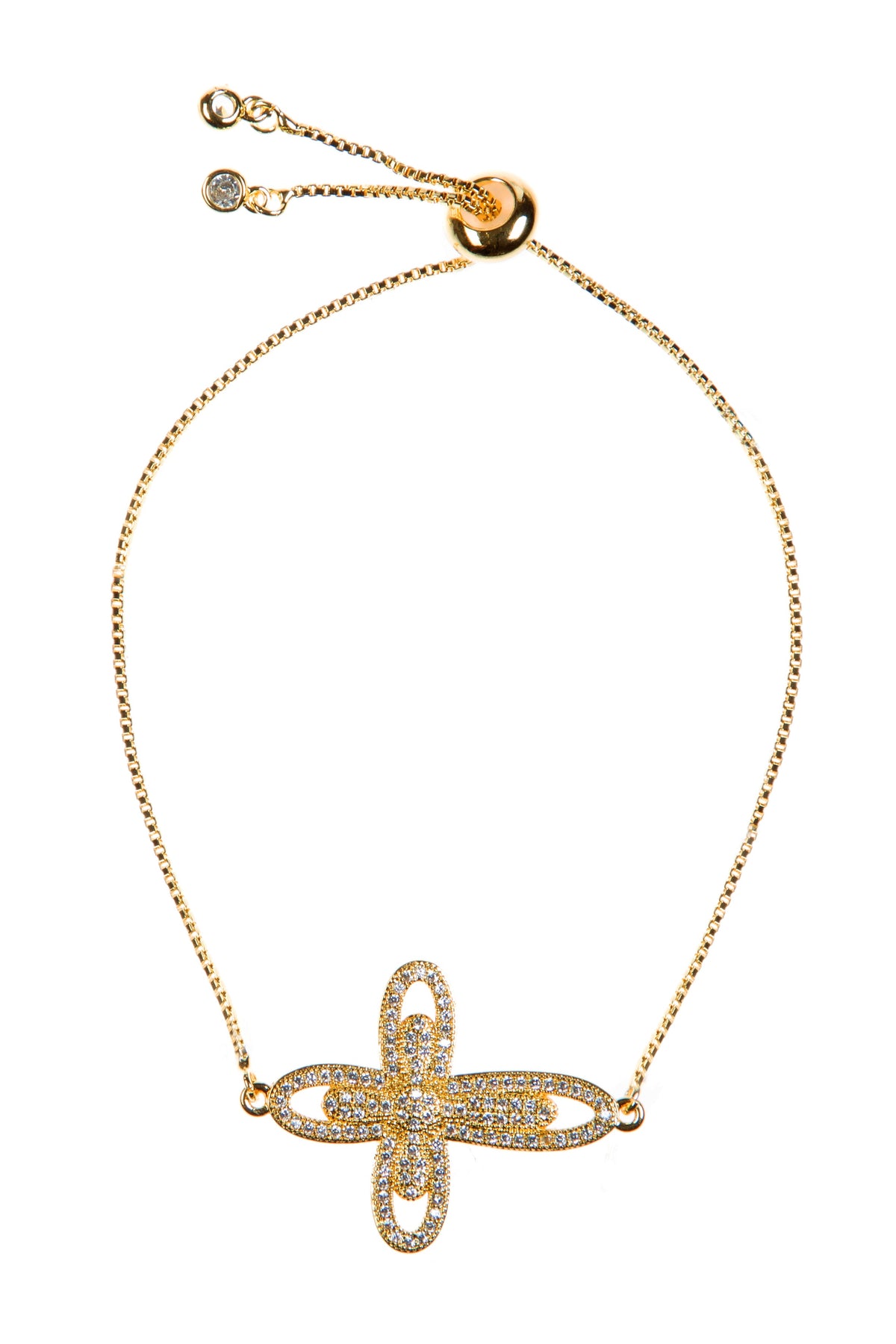 Cross Cubic Zirconia Chains Bracelet