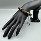 Tiger Eye Braided Shamballa Bracelet B4111-12MM