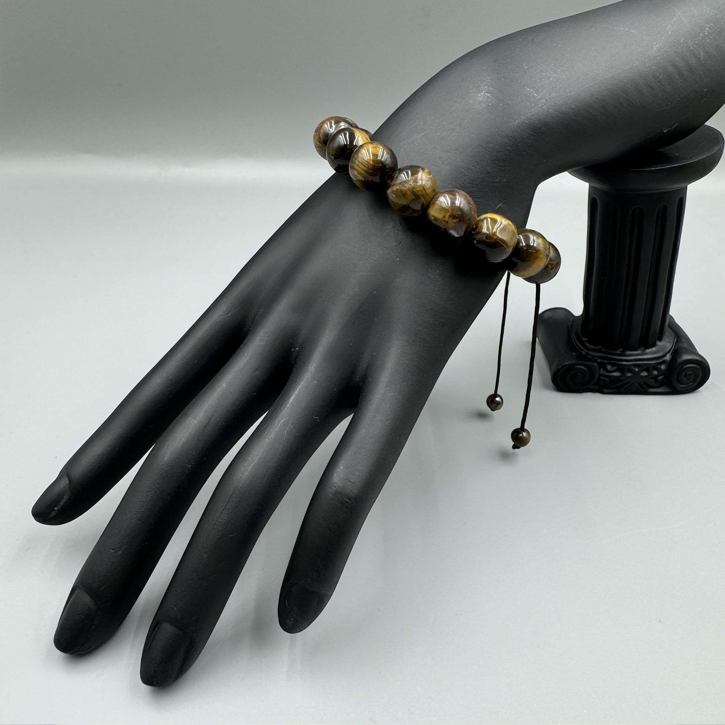 Tiger Eye Braided Shamballa Bracelet B4111-12MM