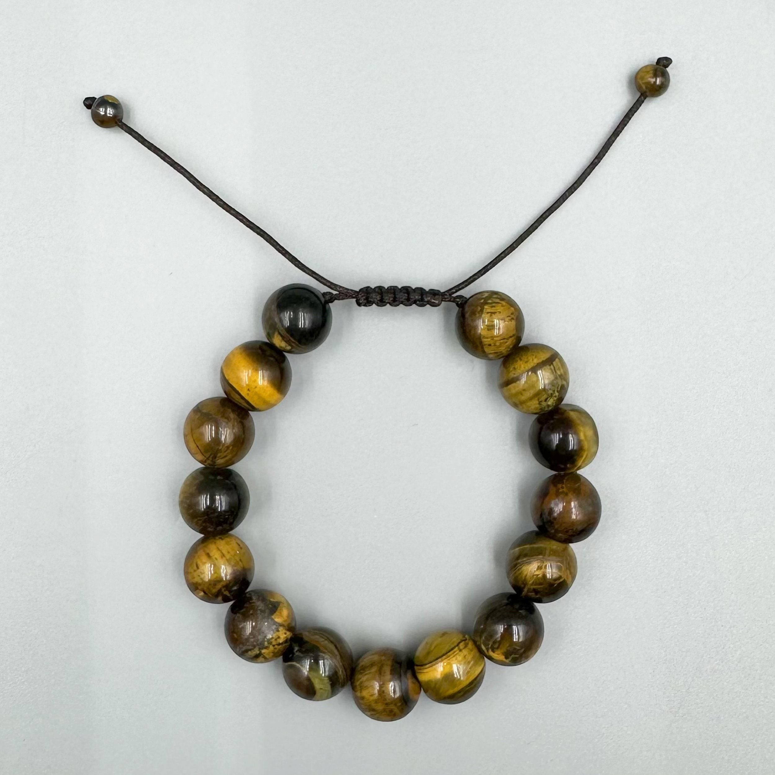 Tiger Eye Braided Shamballa Bracelet B4111-12MM
