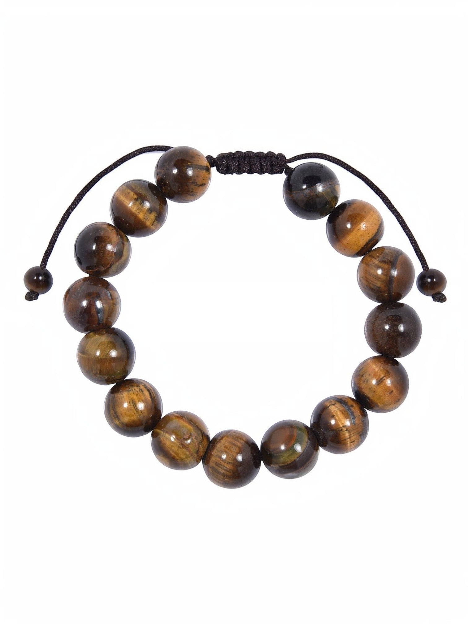 Tiger Eye Braided Shamballa Bracelet B4111-12MM