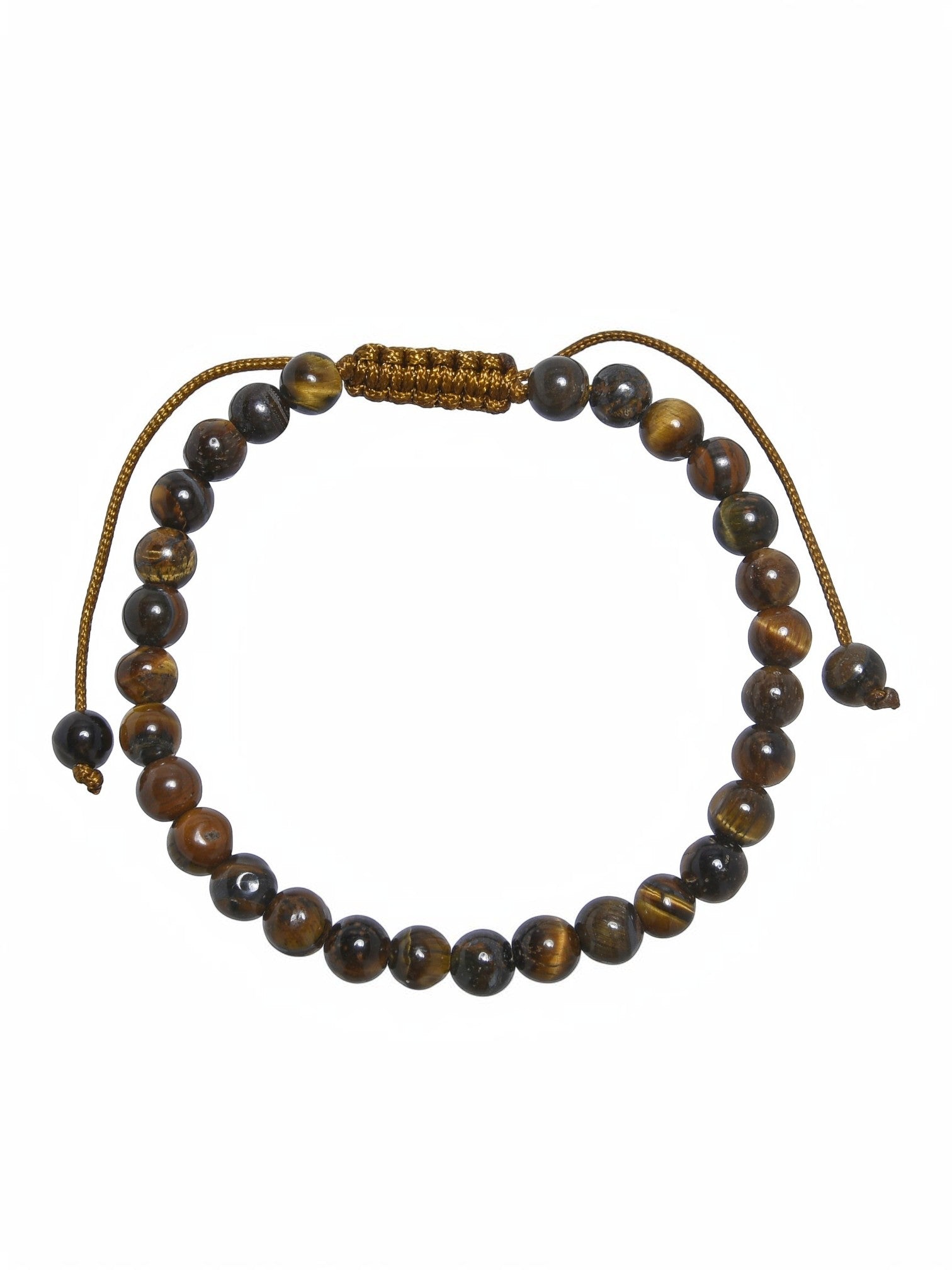 Tiger Eye Braided Shamballa Bracelet B4111-6MM