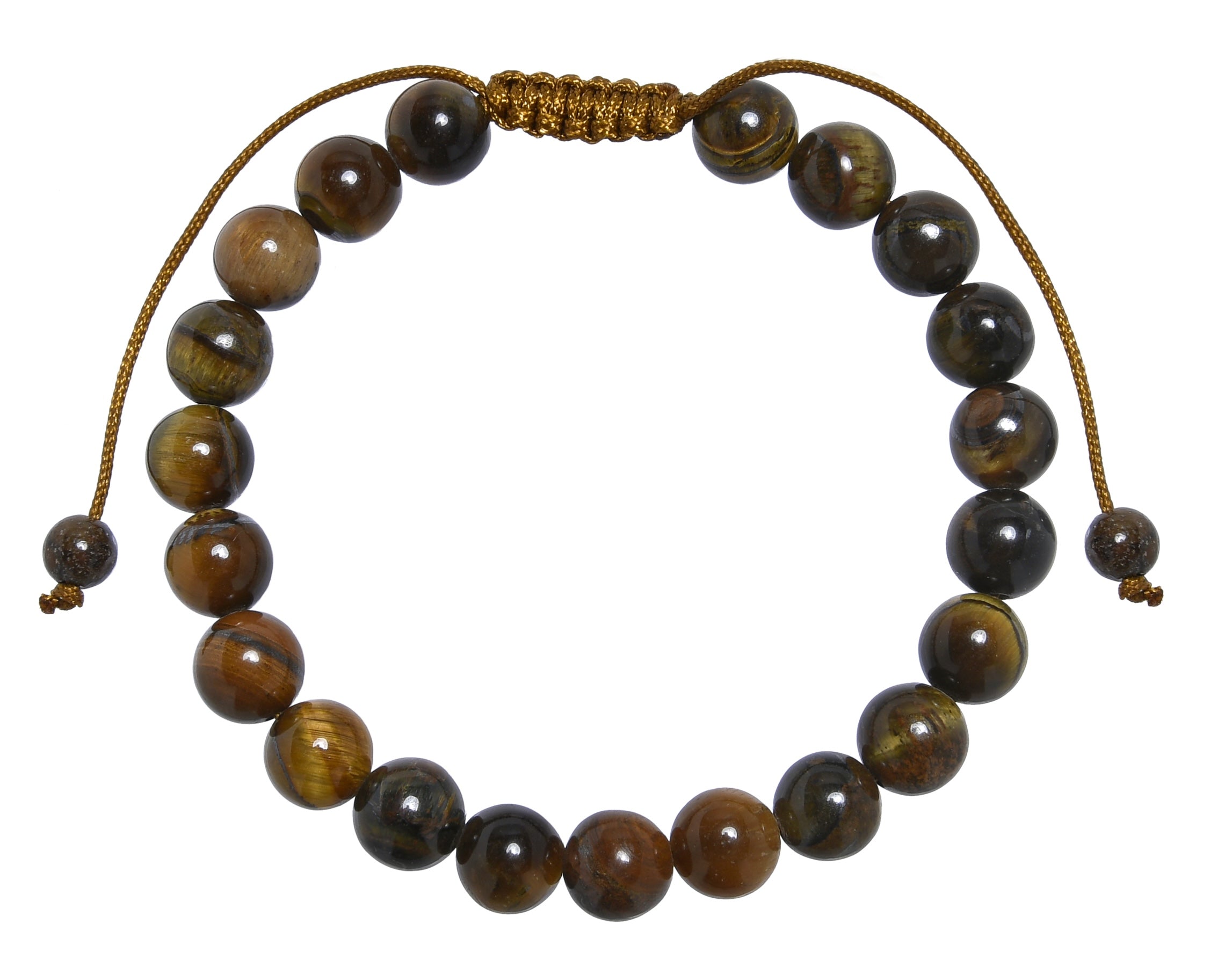 Tiger Eye Braided Shamballa Bracelet B4111-8MM