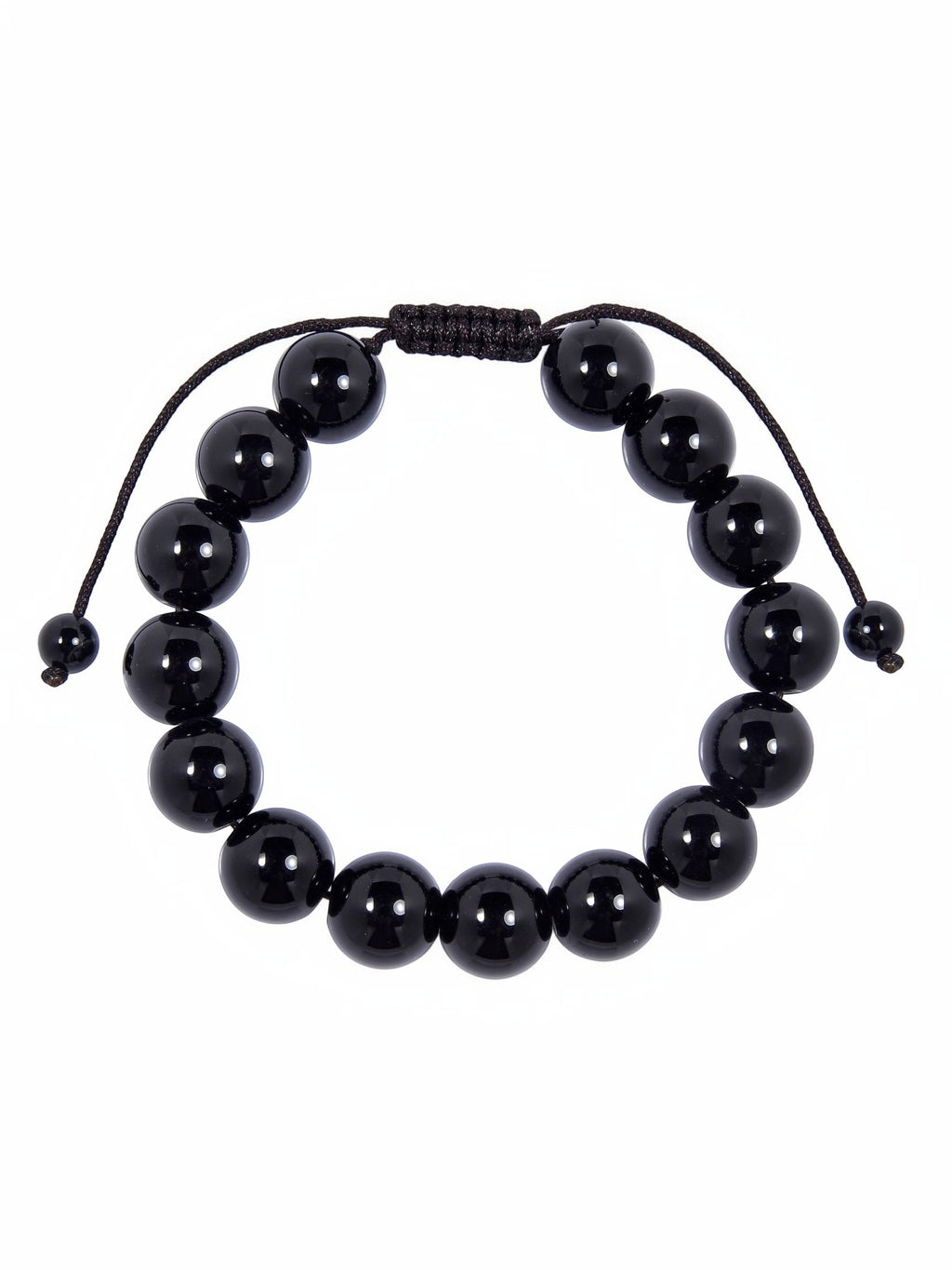 Onyx Braided Shamballa Bracelet B4114-12MM