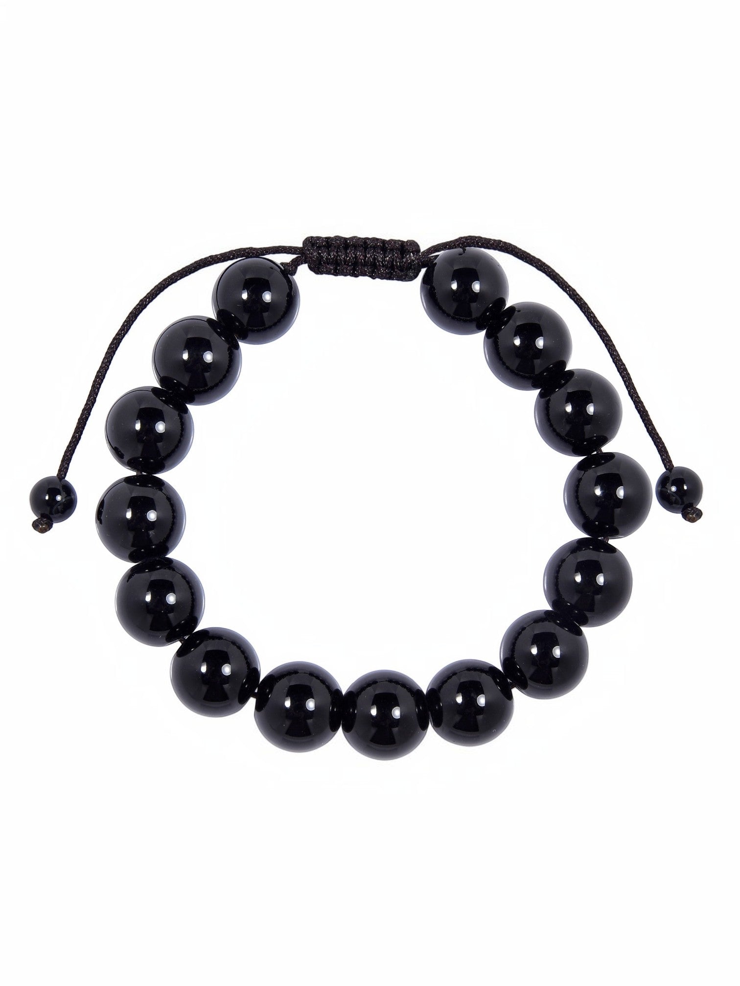 Onyx Braided Shamballa Bracelet B4114-12MM