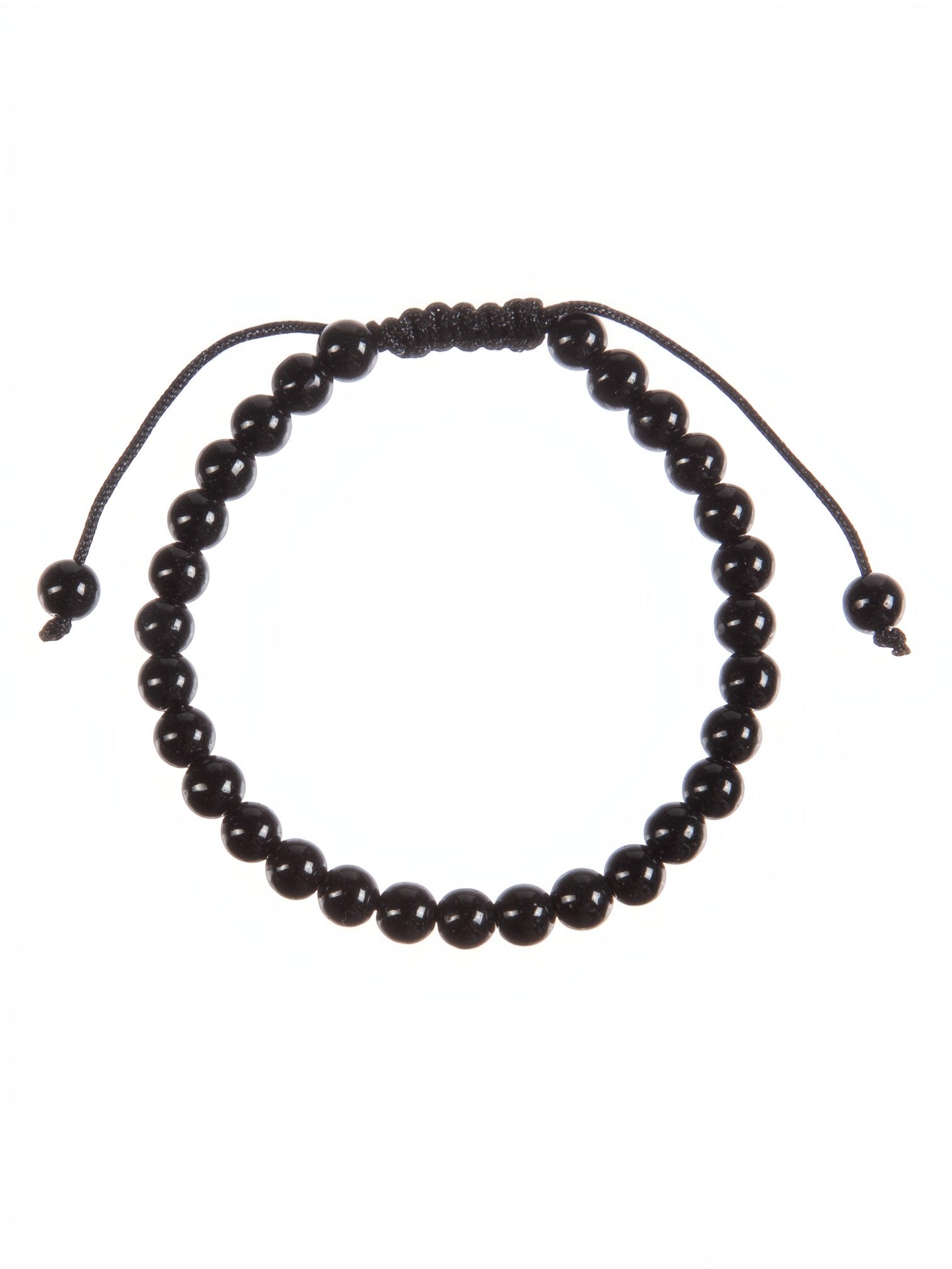 Onyx Braided Shamballa Bracelet B4114-6MM