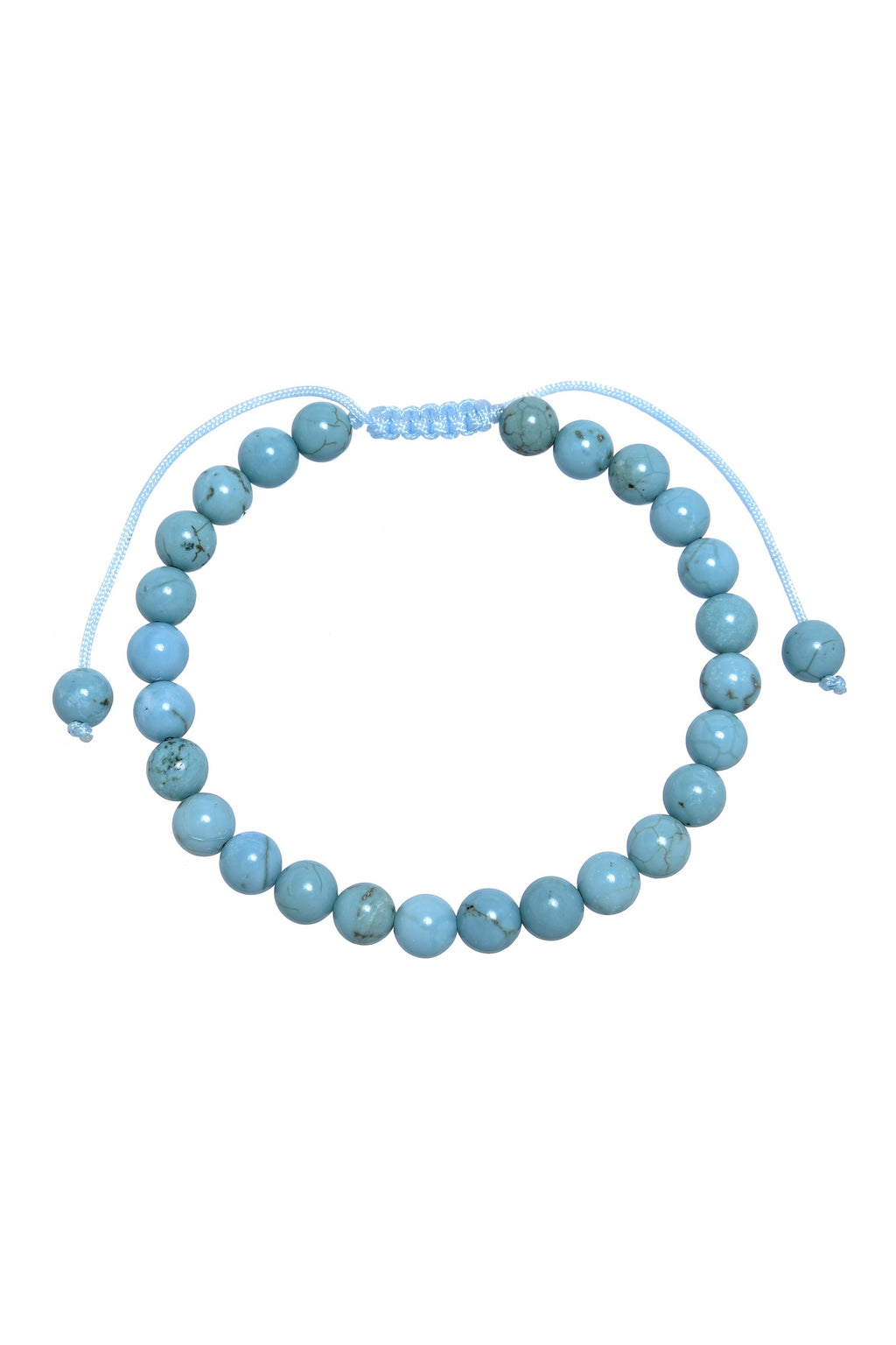 Cracked Turquoise Stone Braided Shamballa Bracelet B4117-12MM
