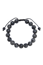 Black Labradorite Stone Braided Bracelet B4120-12MM