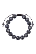 Black Labradorite Stone Braided Bracelet B4120-12MM