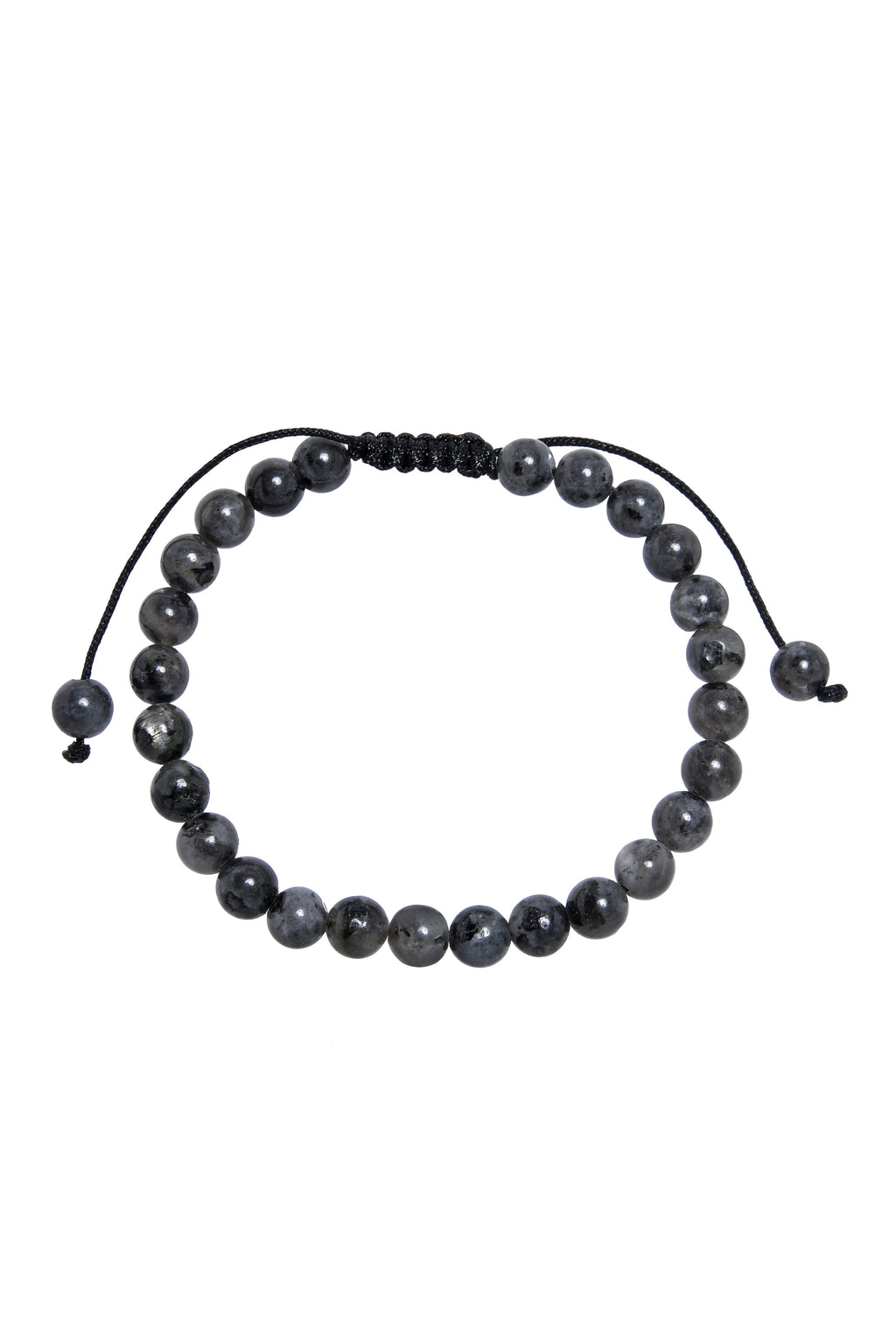 Black Labradorite Stone Braided Bracelet B4120-12MM
