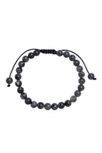 Black Labradorite Stone Braided Bracelet B4120-12MM