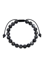 Black Labradorite Stone Braided Bracelet B4120-12MM