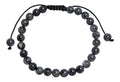 Black Labradorite Stone Braided Bracelet B4120-6MM
