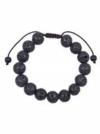 Lava Stone Braided Shamballa Bracelet B4123-12MM