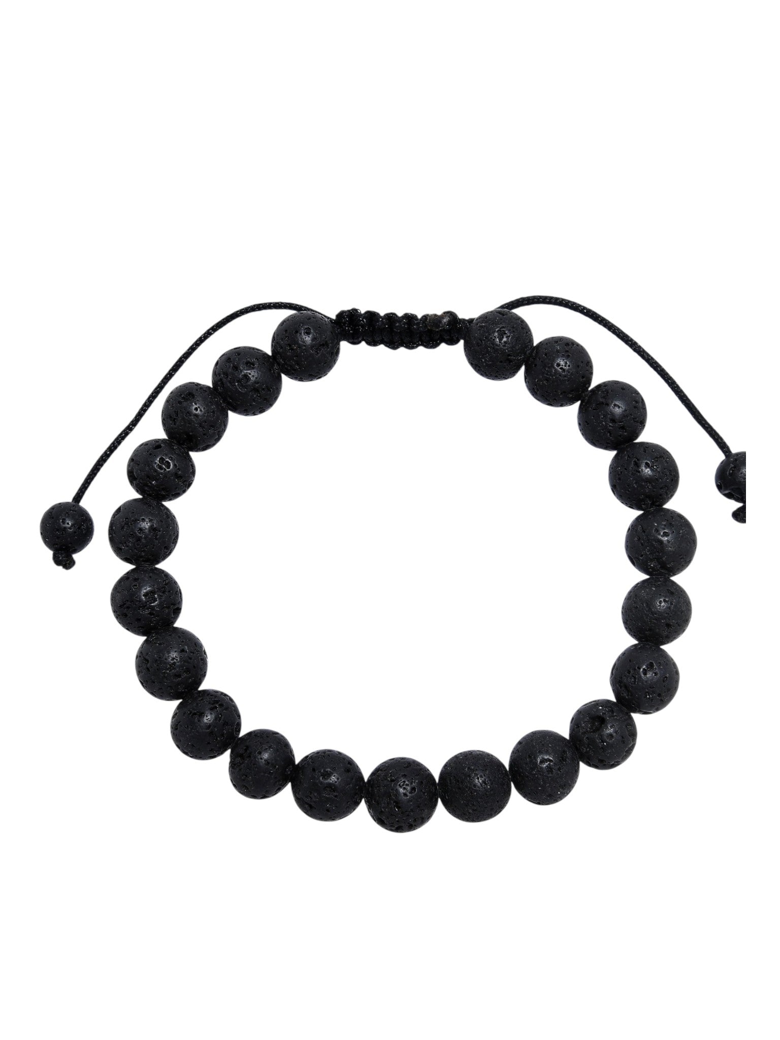 Lava Stone Braided Shamballa Bracelet B4123-8MM