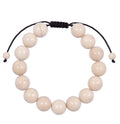 Fossil Stone Braided Shamballa Bracelet B4124-12MM
