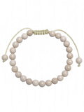 Fossil Stone Braided Shamballa Bracelet B4124-6MM