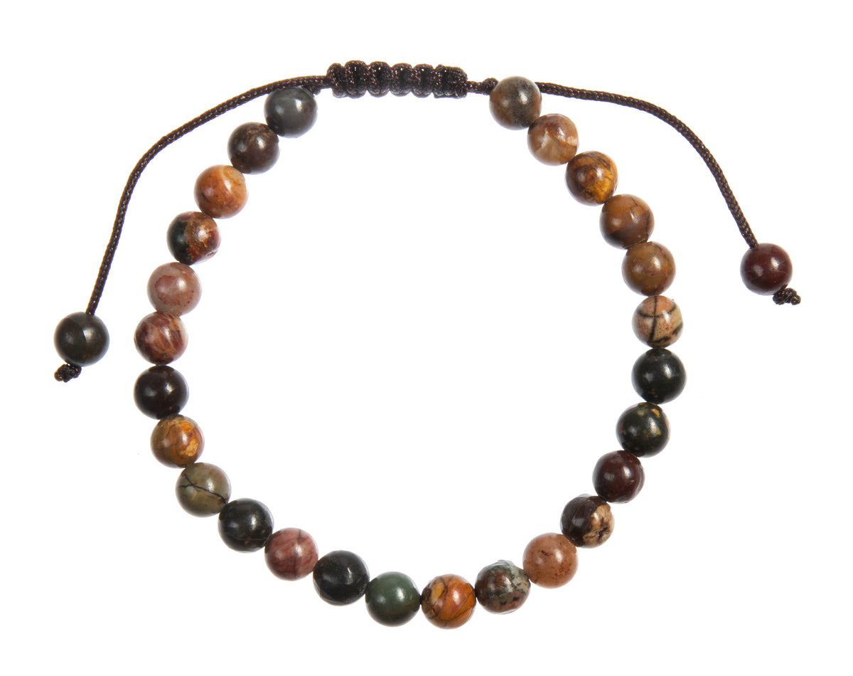 Red Turquoise Beaded Bracelet B4126-6MM