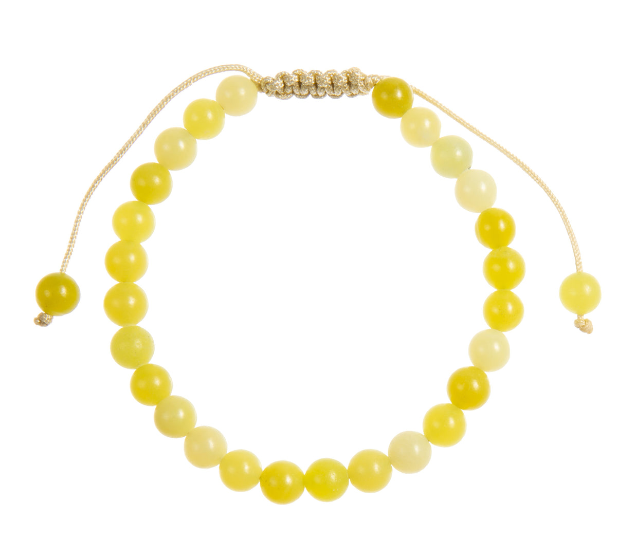 Lemon Jade Beaded Bracelet B4127-6MM