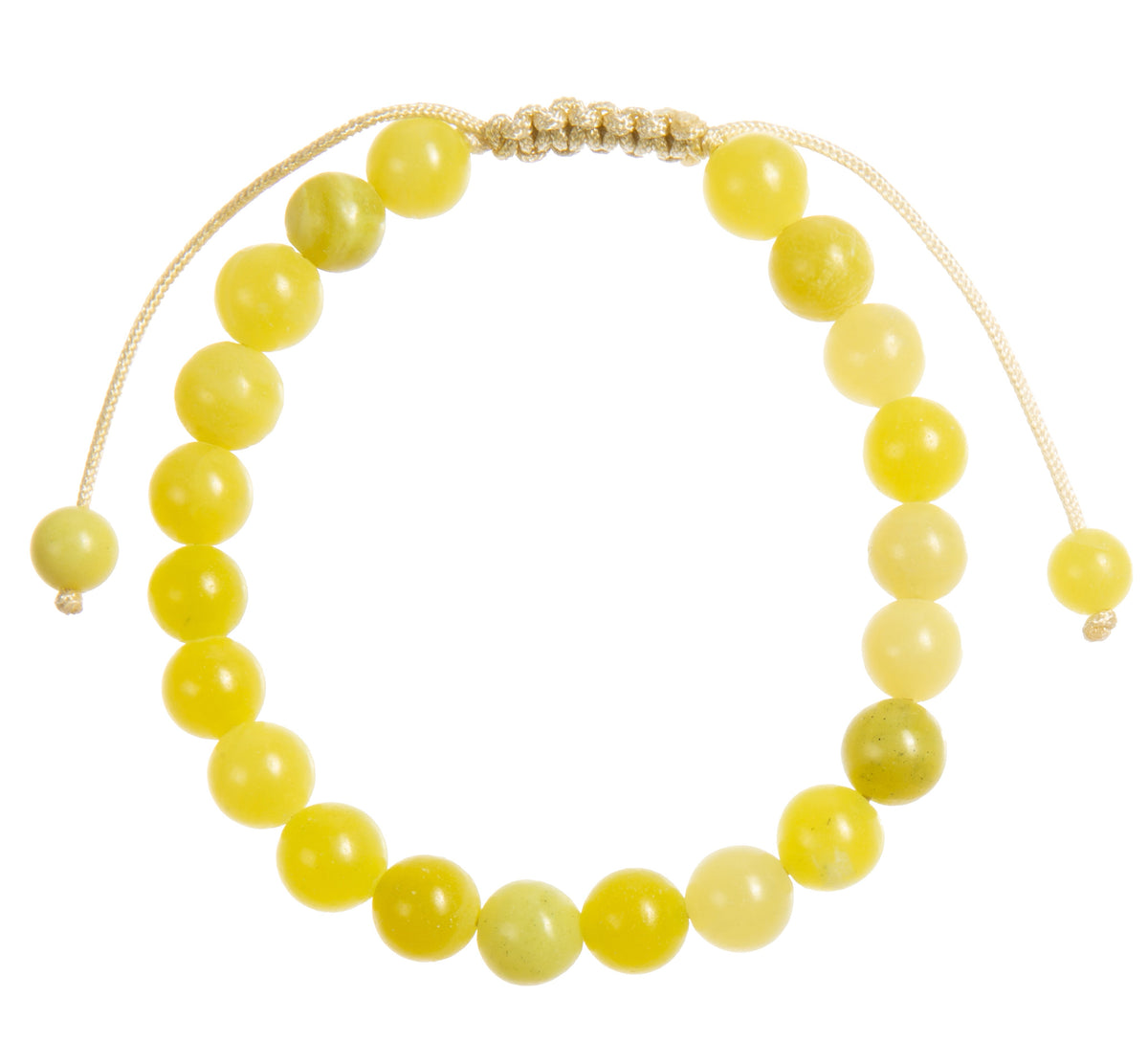 Lemon Jade Beaded Bracelet B4127-8MM
