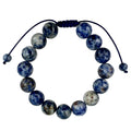 Bluespot Jasper Stone Braided Shamballa Bracelet B4128-12MM