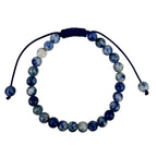 Bluespot Jasper Stone Braided Shamballa Bracelet B4128-6MM