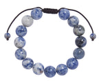 Bluespot Jasper Stone Braided Shamballa Bracelet B4128-12MM