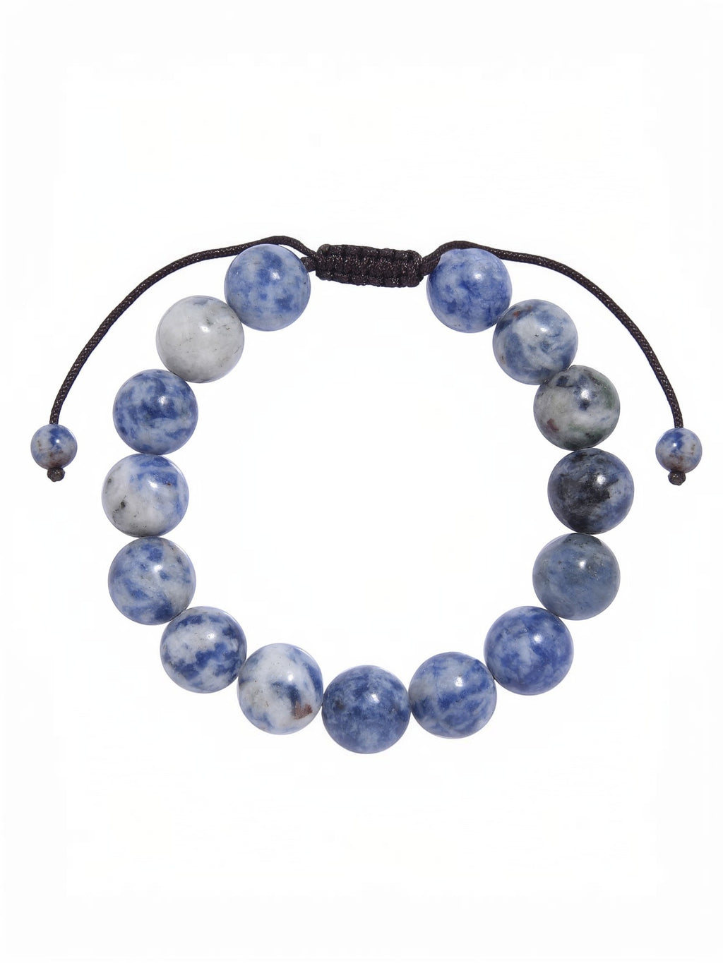 Bluespot Jasper Stone Braided Shamballa Bracelet B4128-12MM
