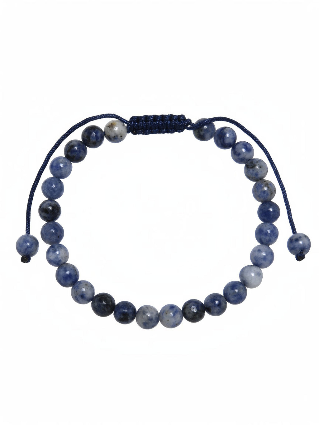 Bluespot Jasper Stone Braided Shamballa Bracelet B4128-6MM