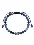 Bluespot Jasper Stone Braided Shamballa Bracelet B4128-6MM