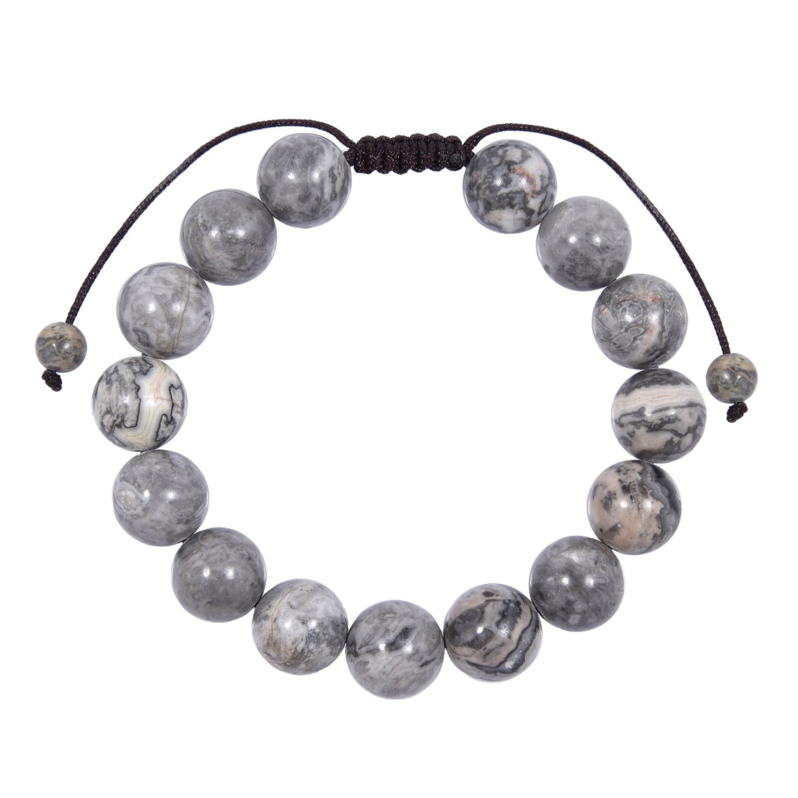 Atlas Jasper Stone Braided Bracelet B4129-12MM