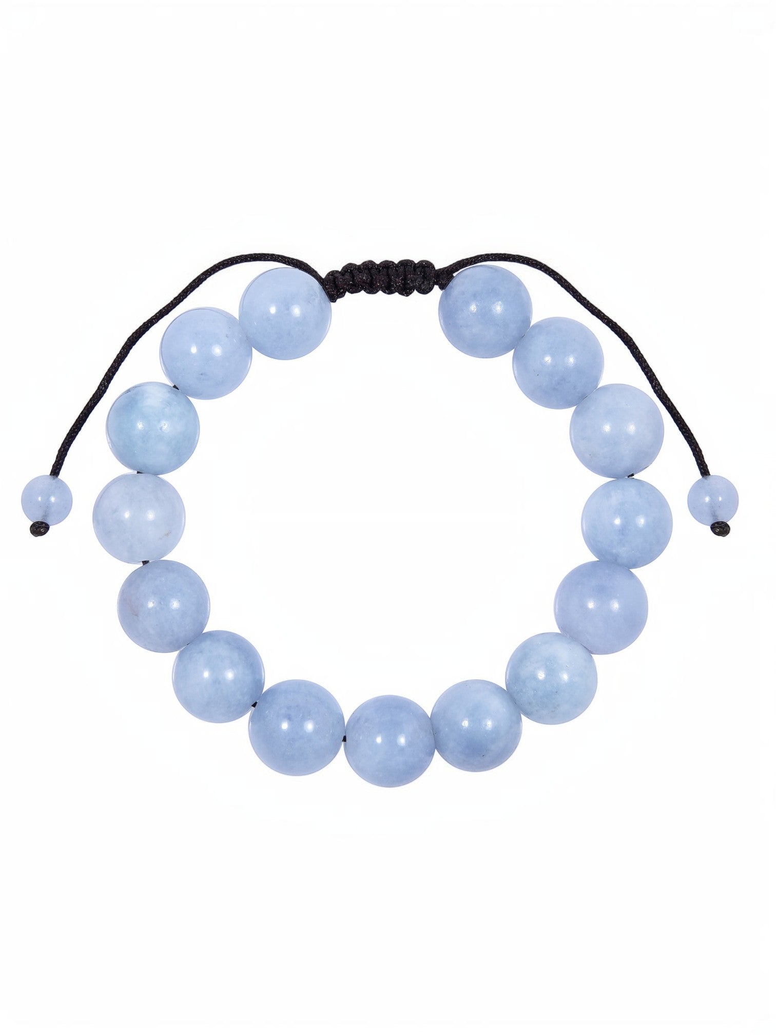 Blue Aquamarine Braided Shamballa Bracelet B4130-12MM