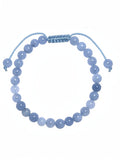 Blue Aquamarine Braided Shamballa Bracelet B4130-6MM