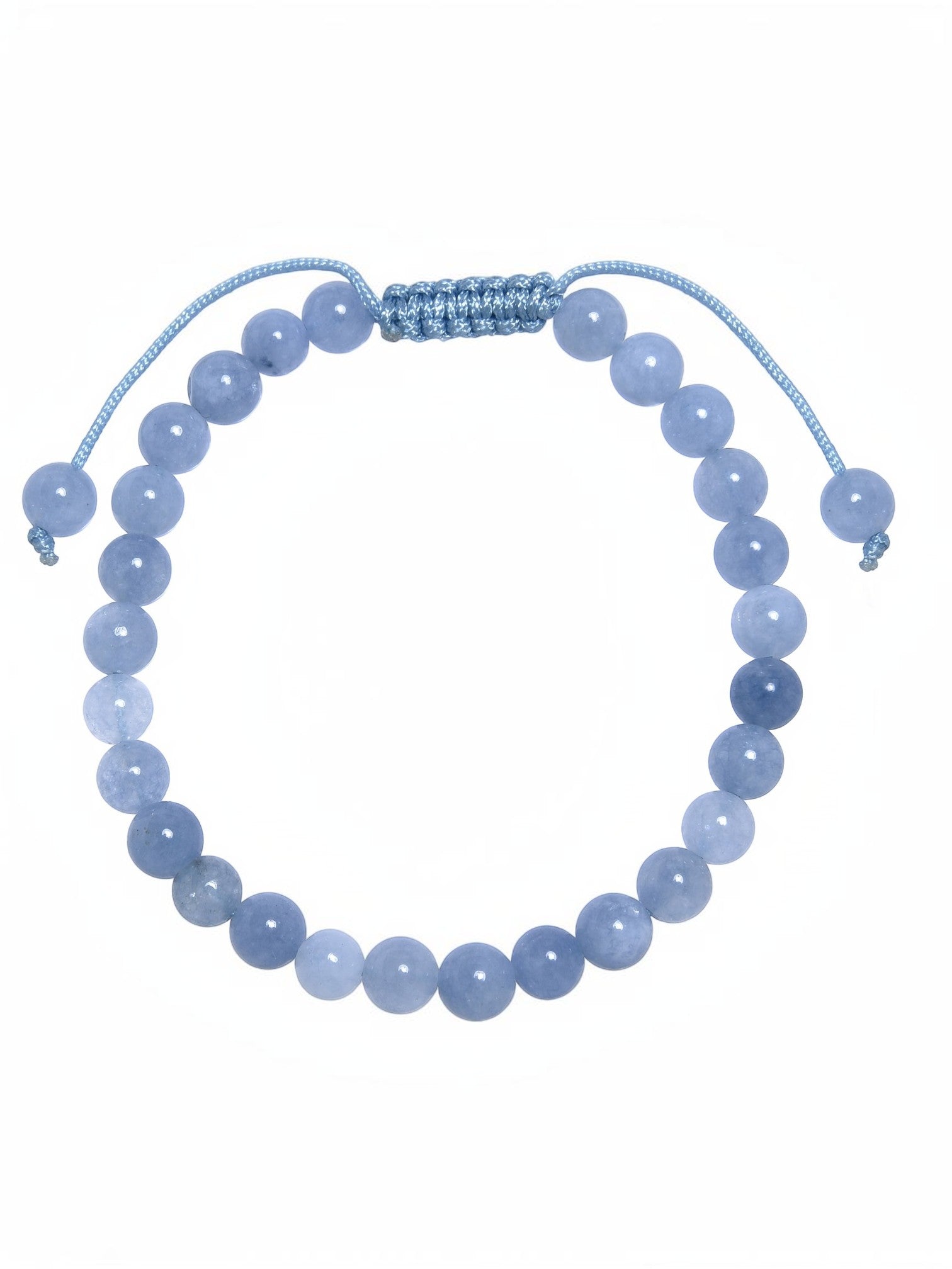 Blue Aquamarine Braided Shamballa Bracelet B4130-6MM