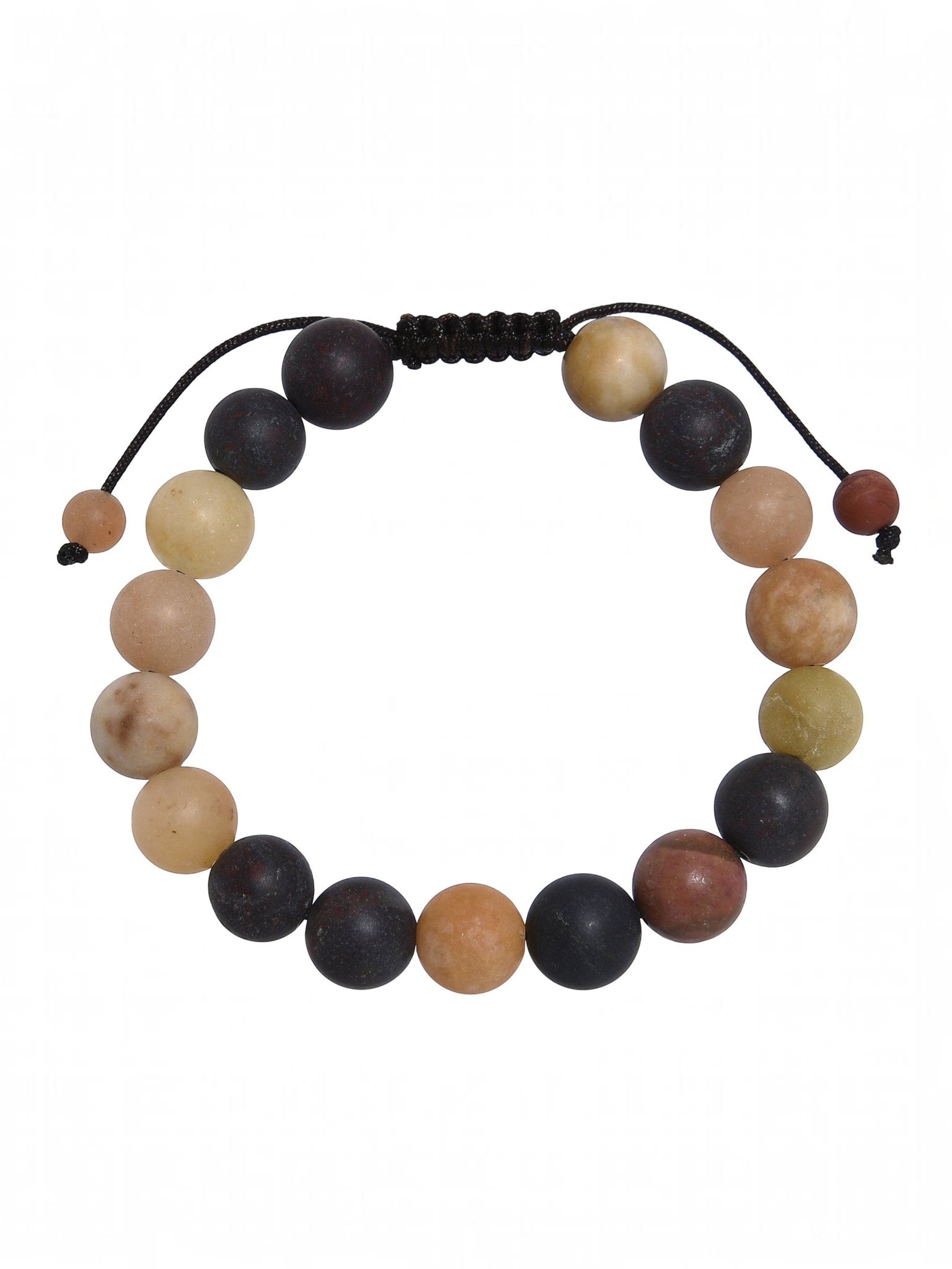 Muddy Jasper-Matte Stone Braided Bracelet B4147-10MM