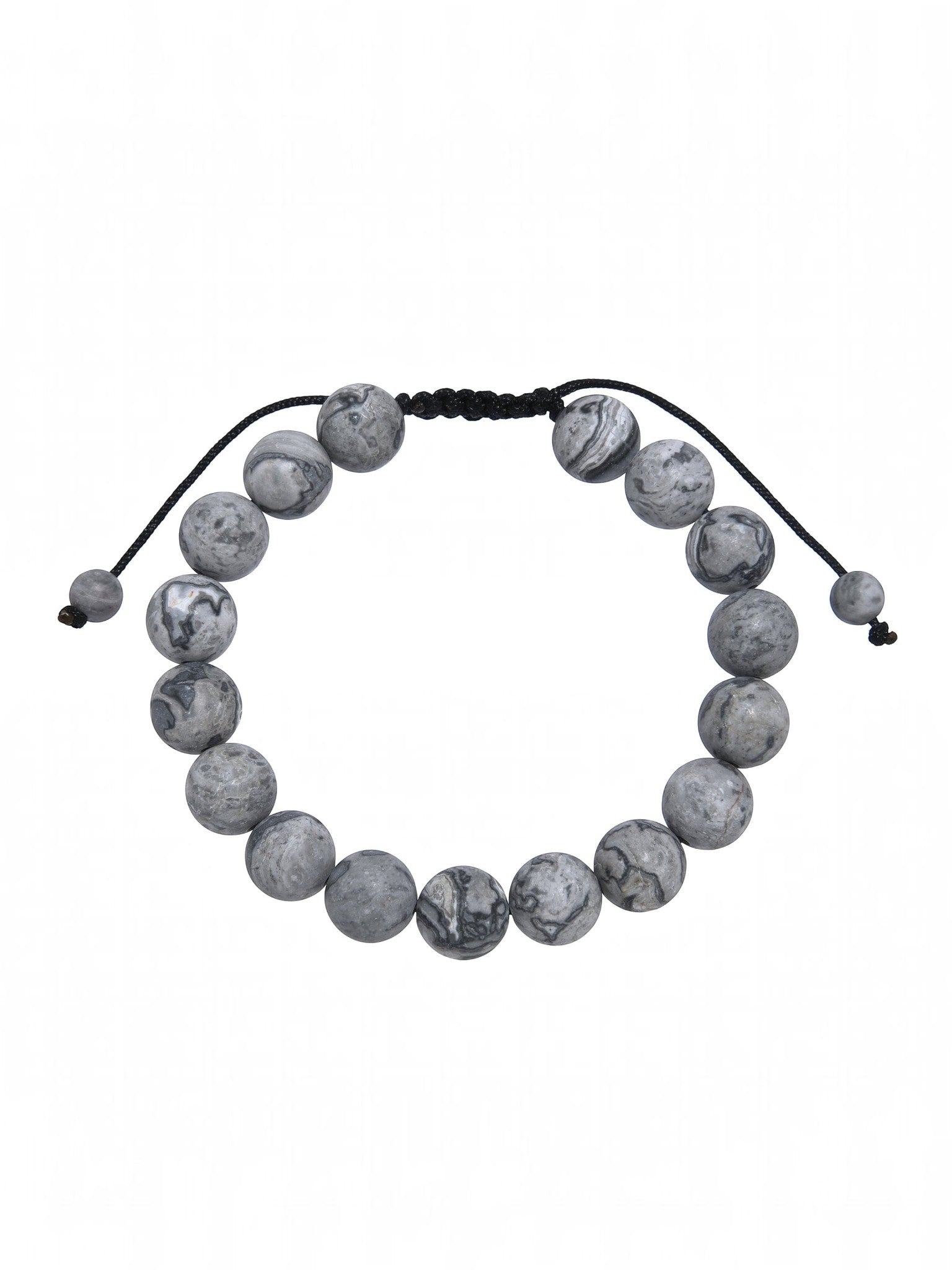 Matte Atlas Jasper Braided Shamballa Bracelet  B4148-10MM