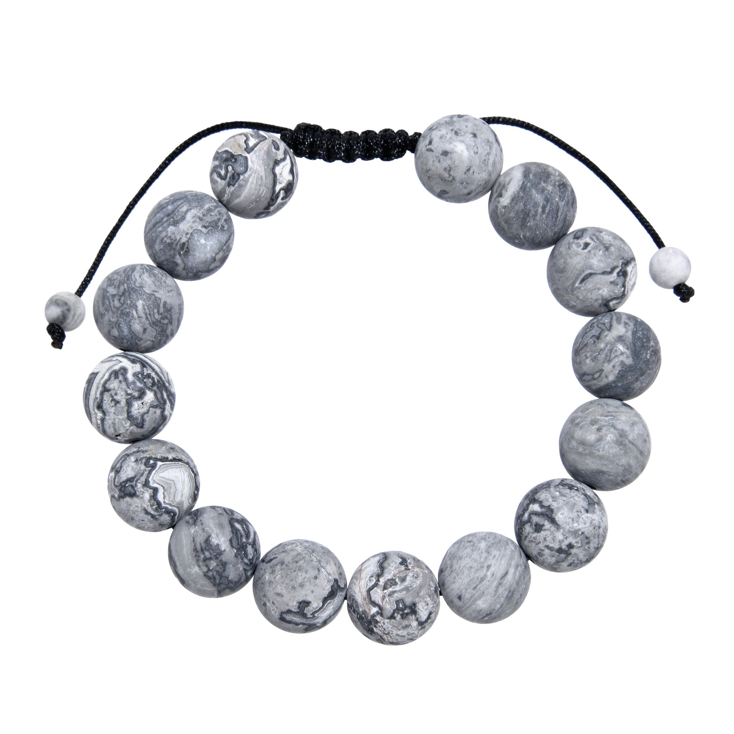 Matte Atlas Jasper Braided Shamballa Bracelet  B4148-12MM