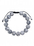 Matte Atlas Jasper Braided Shamballa Bracelet  B4148-12MM