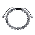 Matte Atlas Jasper Braided Shamballa Bracelet  B4148-8MM