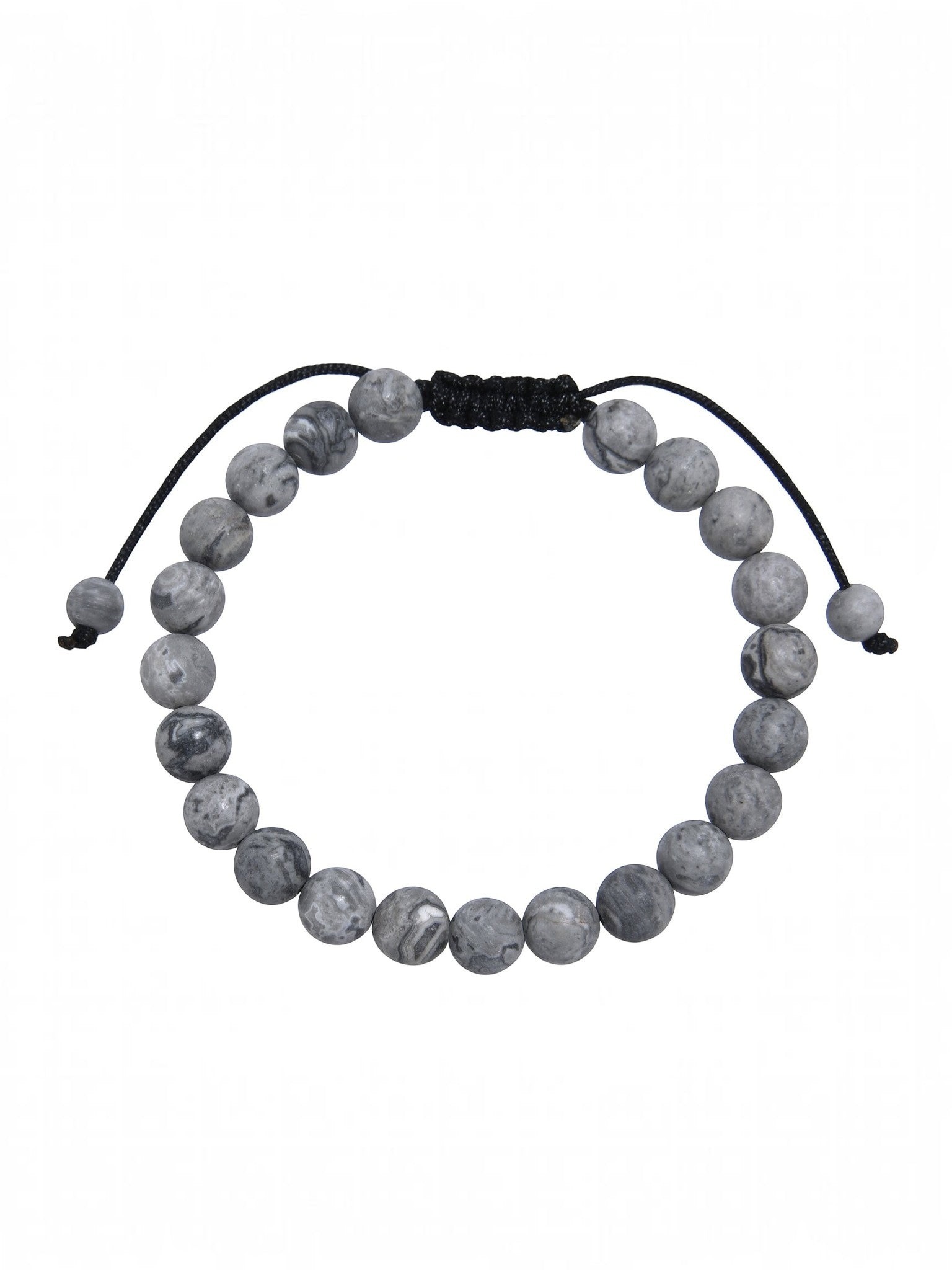 Matte Atlas Jasper Braided Shamballa Bracelet  B4148-8MM