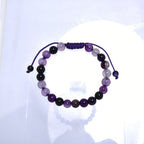 Purple Agate Stone Braided Bracelet B4149-12MM