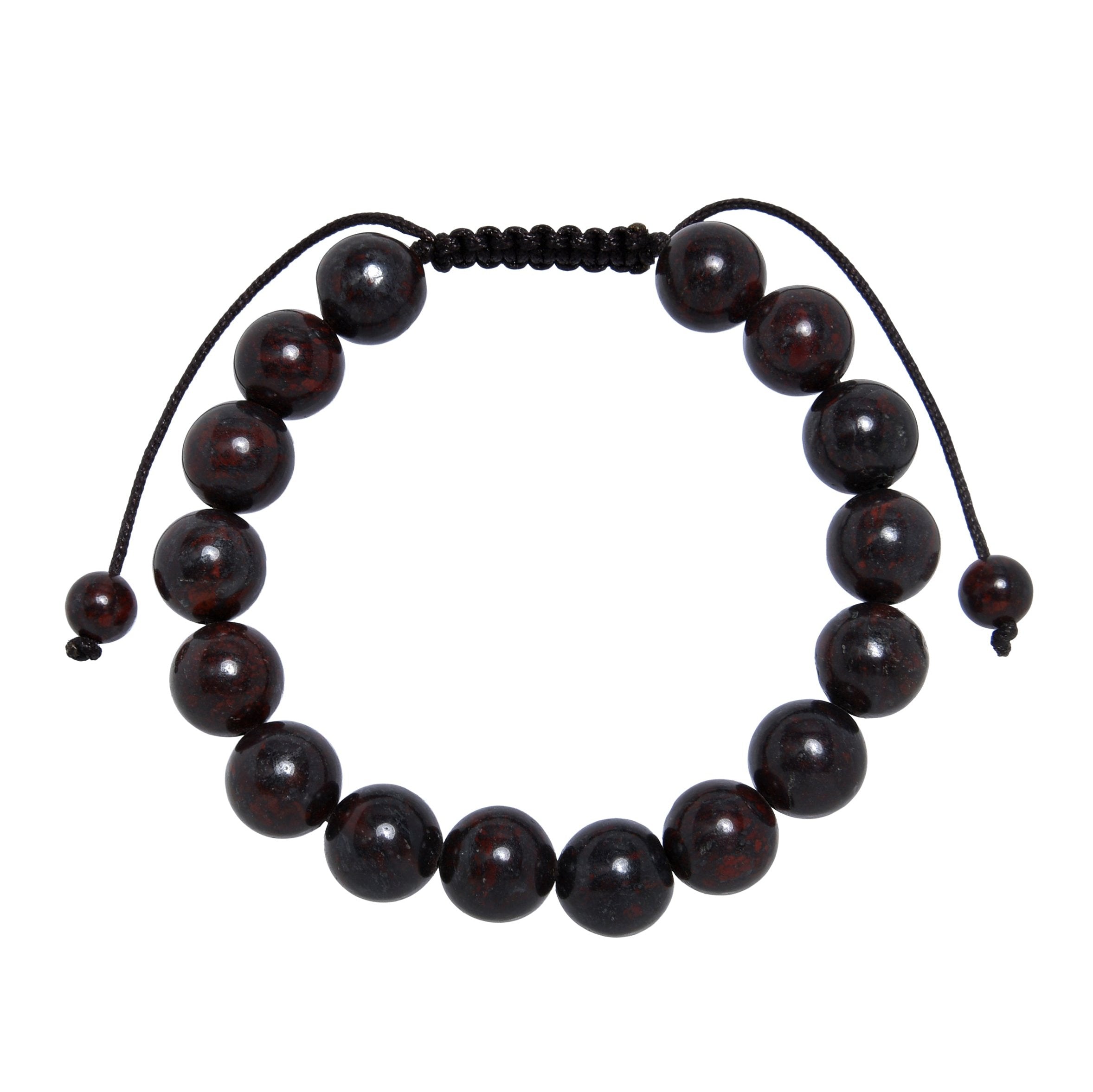 Breciated Jasper Stone Braided Bracelet B4154-10MM