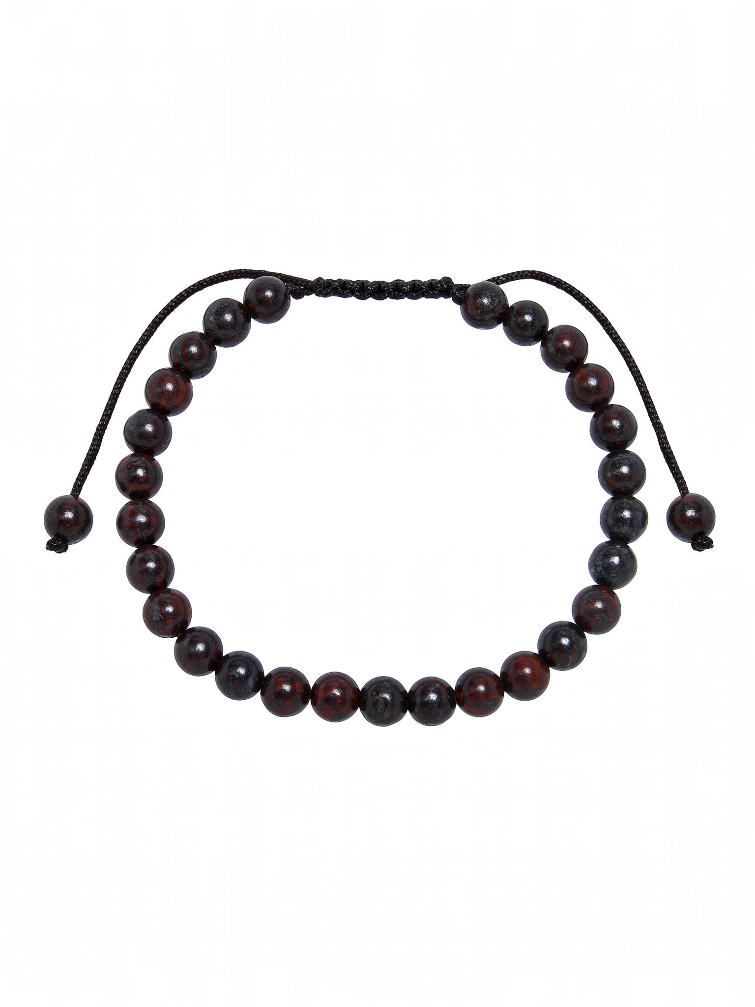 Breciated Jasper Stone Braided Bracelet B4154-6MM