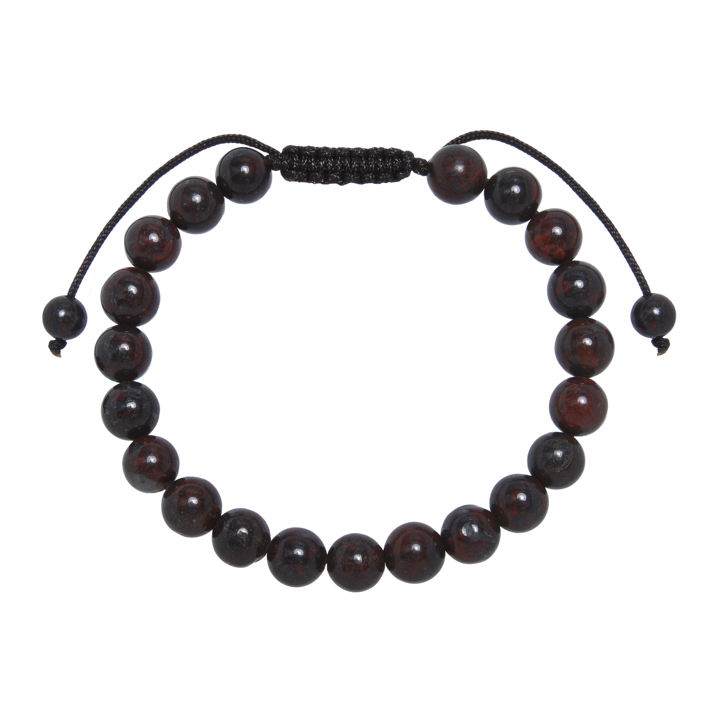 Breciated Jasper Stone Braided Bracelet B4154-8MM
