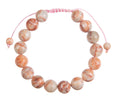Red Network Stone Braided Bracelet B4156-10MM
