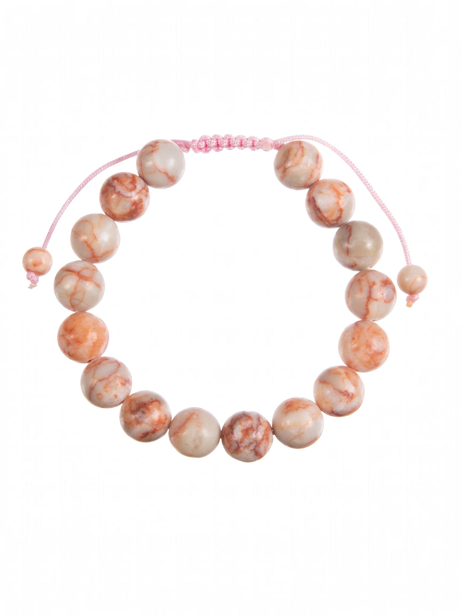 Red Network Stone Braided Bracelet B4156-10MM