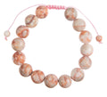 Red Network Stone Braided Bracelet B4156-12MM