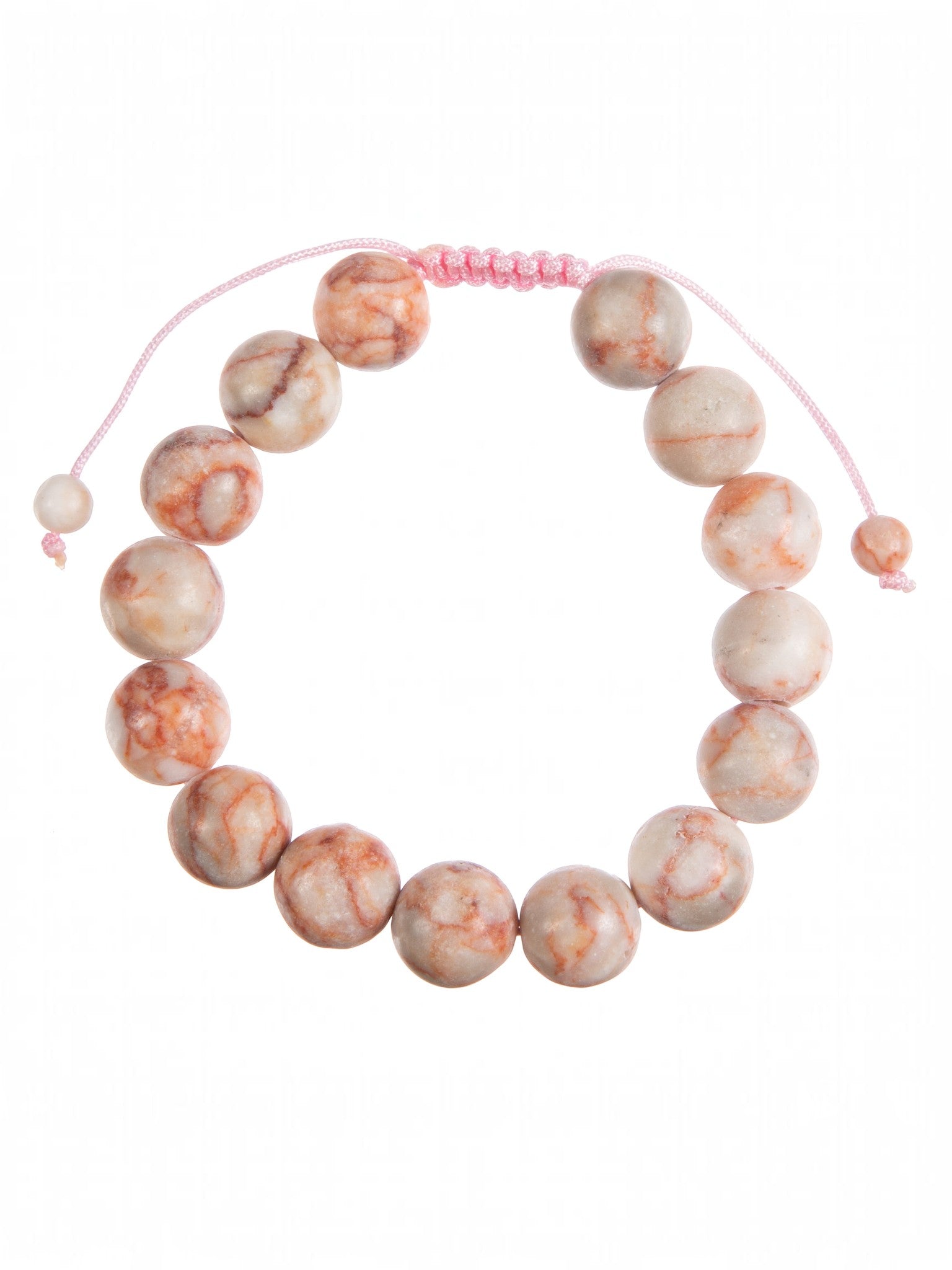 Red Network Stone Braided Bracelet B4156-12MM