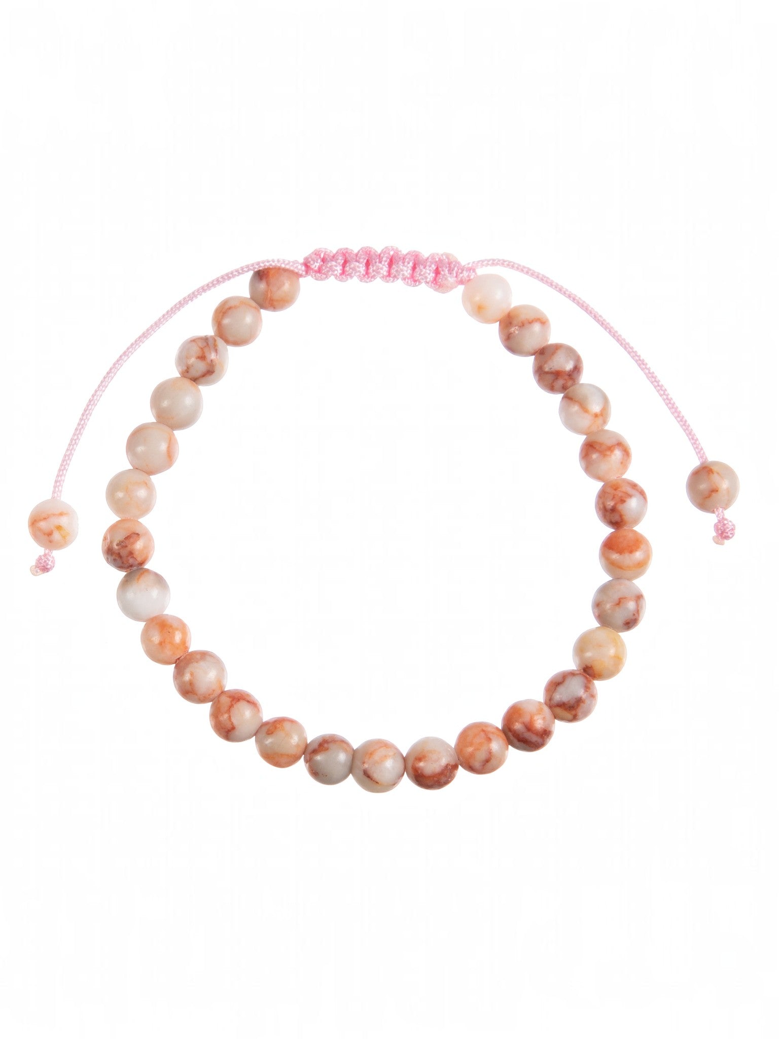 Red Network Stone Braided Bracelet B4156-6MM