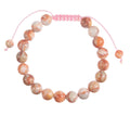 Red Network Stone Braided Bracelet B4156-8MM